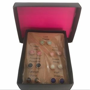 Avon Energy Stud Earrings Boxed Set 7 Pair NEW